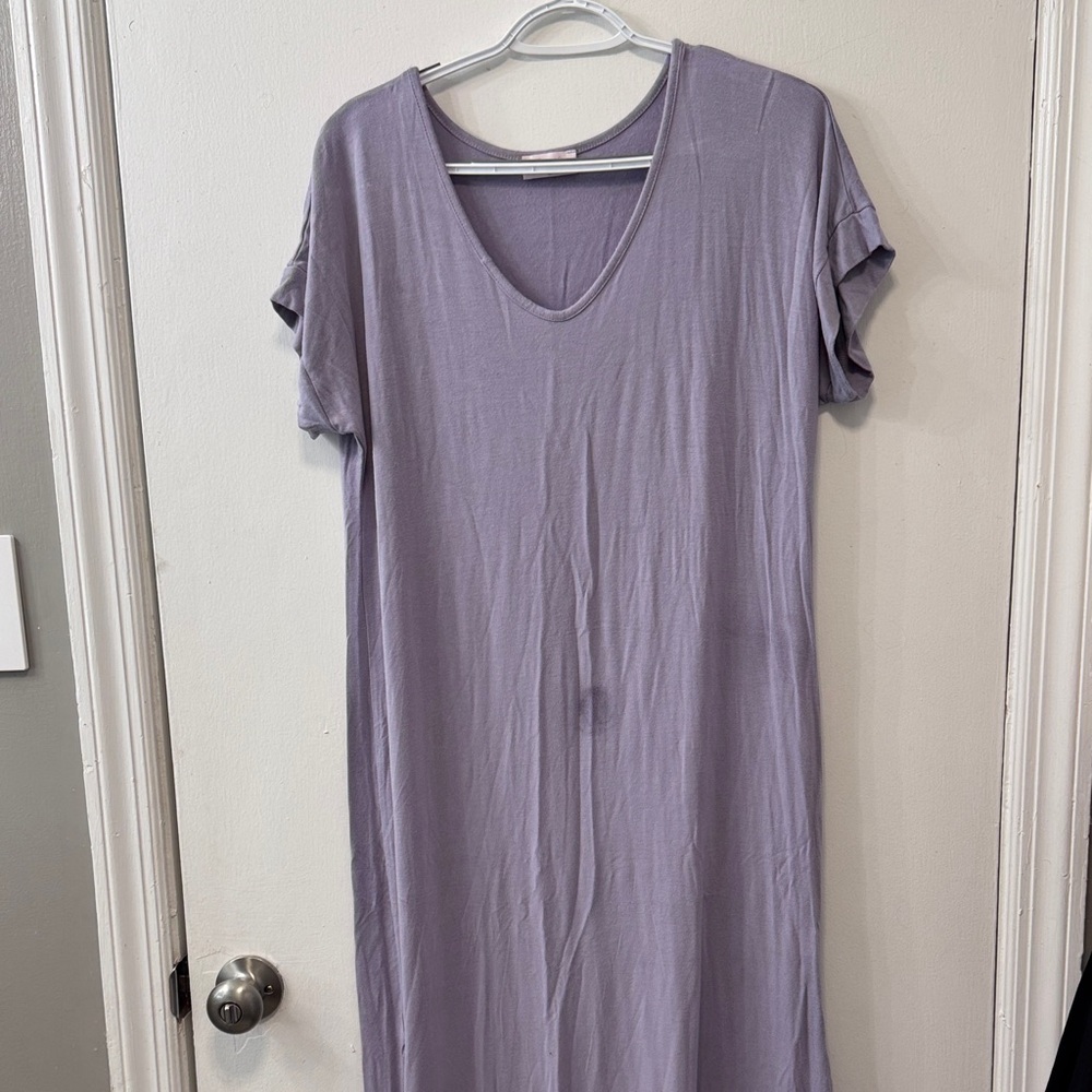 Pink Lily Lavender T-Shirt Dress
